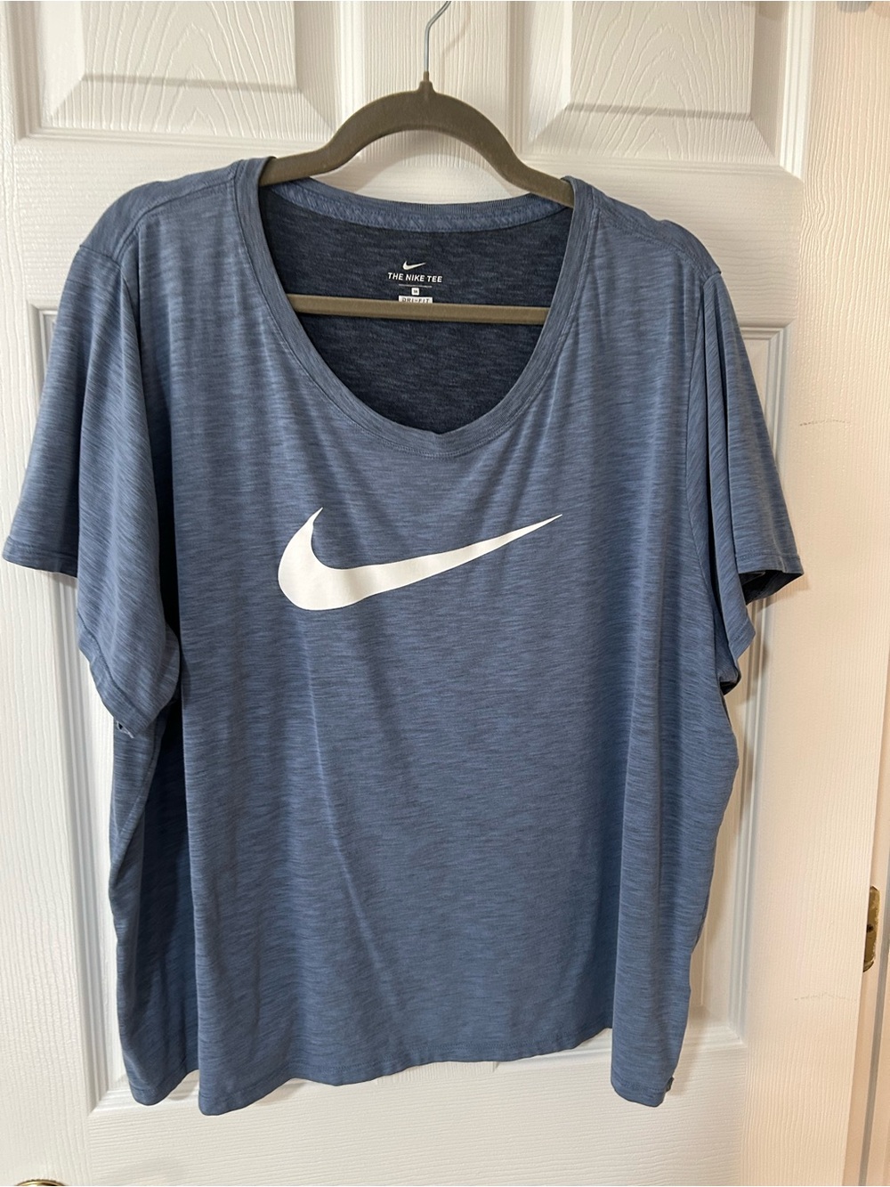Nike Women's 3X Blue Short-Sleeve DriFit Tee